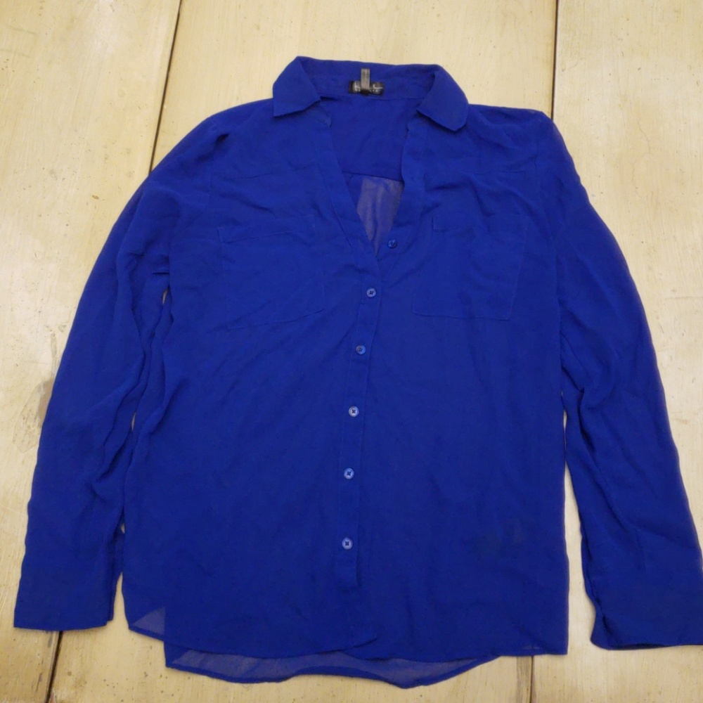 Blue button down dress shirt